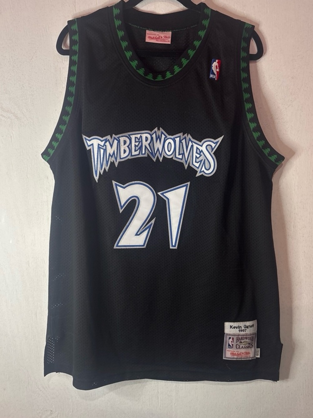 Mitchell & Ness Black Kevin Garnett 1997 Hardwood Classics Jersey Patch